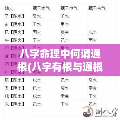 八字命理中何谓通根(八字有根与通根的区别)