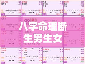 八字命理断生男生女