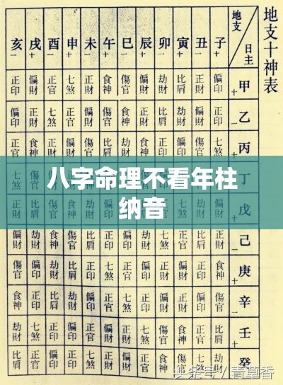 八字命理不看年柱纳音