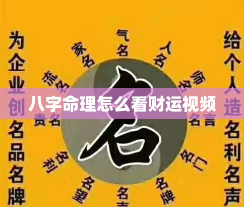 八字命理怎么看财运视频