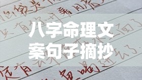 八字命理文案句子摘抄