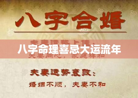 八字命理喜忌大运流年