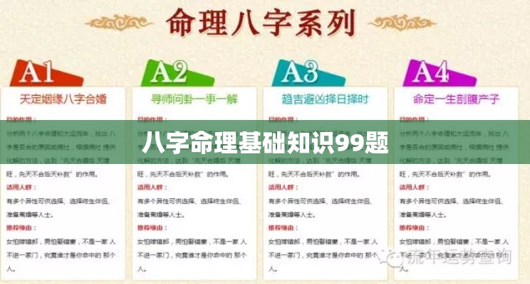 八字命理基础知识99题