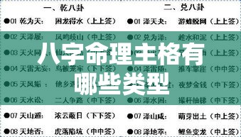 八字命理主格有哪些类型