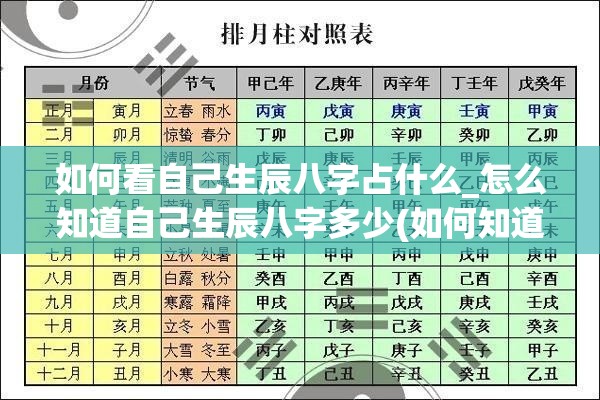 如何看自己生辰八字占什么_怎么知道自己生辰八字多少(如何知道自己的生辰八字？)