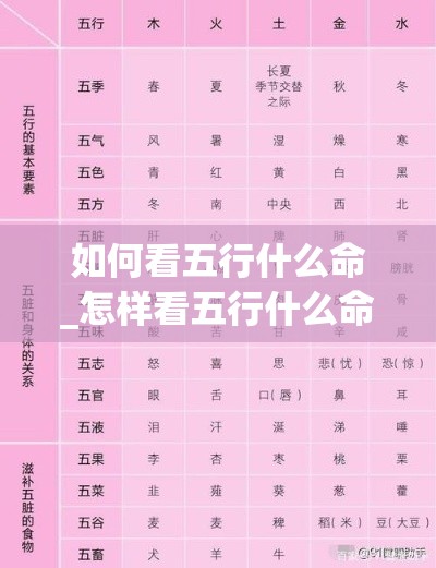 如何看五行什么命_怎样看五行什么命(五行怎么看自己什么命)