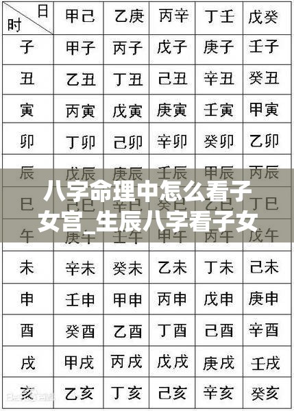八字命理中怎么看子女宫_生辰八字看子女宫(八字怎么看子女宫旺衰)