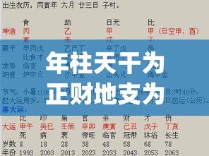 年柱天干为正财地支为正官_年柱天干为正财地支为正官什么意思(年柱是正官和正财)