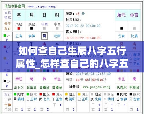 如何查自己生辰八字五行属性_怎样查自己的八字五行(怎么知道自己的八字五行)