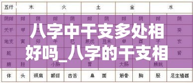 八字中干支多处相好吗_八字的干支相生相克是什么(八字干支相生好还是相克好)