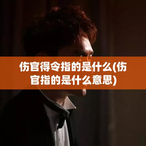 伤官得令指的是什么(伤官指的是什么意思)