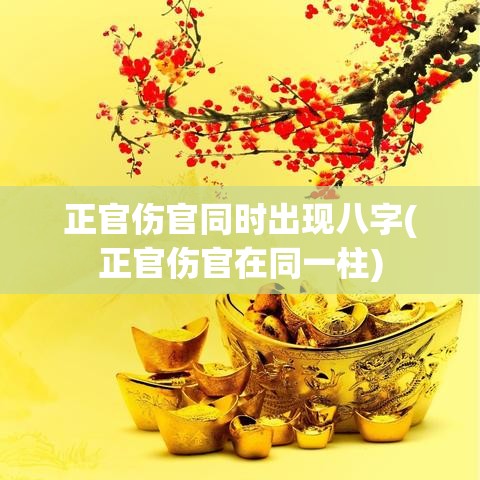 正官伤官同时出现八字(正官伤官在同一柱)