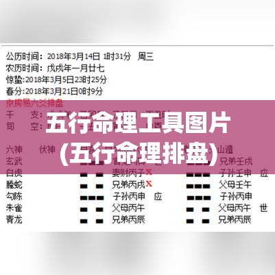 五行命理工具图片(五行命理排盘)