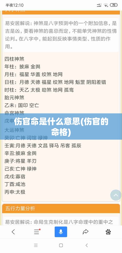 伤官命是什么意思(伤官的命格)