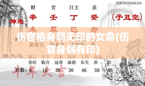 伤官格身弱无印的女命(伤官身弱有印)