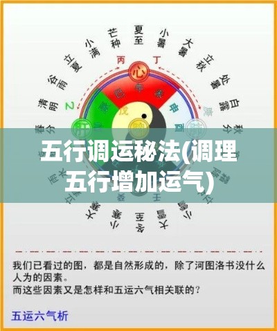 五行调运秘法(调理五行增加运气)