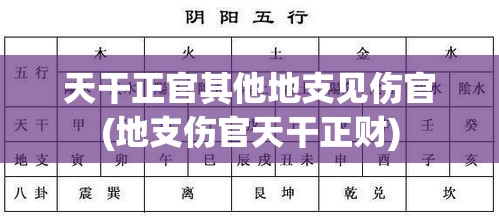 天干正官其他地支见伤官(地支伤官天干正财)