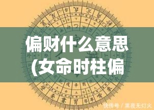 偏财什么意思(女命时柱偏财什么意思)