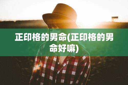 正印格的男命(正印格的男命好嘛)