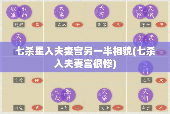 七杀星入夫妻宫另一半相貌(七杀入夫妻宫很惨)