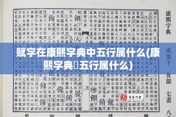 赋字在康熙字典中五行属什么(康熙字典垚五行属什么)