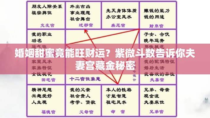 婚姻甜蜜竟能旺财运？紫微斗数告诉你夫妻宫藏金秘密