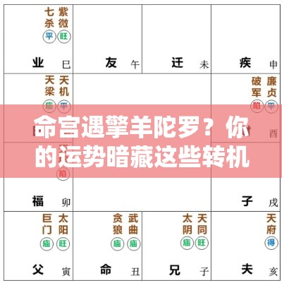 命宫遇擎羊陀罗？你的运势暗藏这些转机