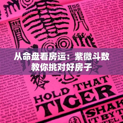 从命盘看房运：紫微斗数教你挑对好房子