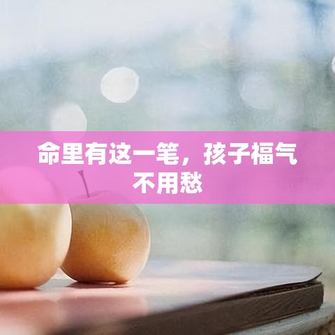 命里有这一笔，孩子福气不用愁