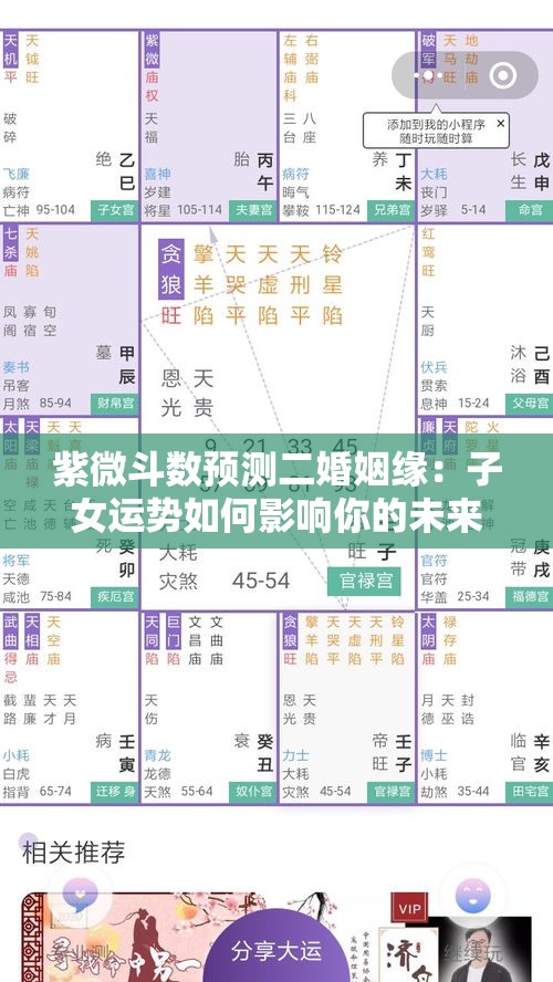 紫微斗数预测二婚姻缘：子女运势如何影响你的未来家庭