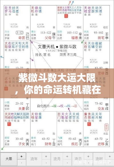 紫微斗数大运大限，你的命运转机藏在哪里