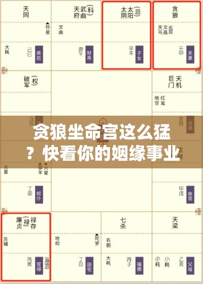 贪狼坐命宫这么猛？快看你的姻缘事业有多旺