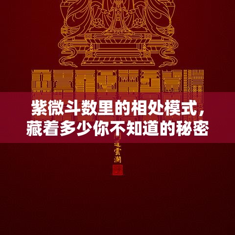 紫微斗数里的相处模式，藏着多少你不知道的秘密