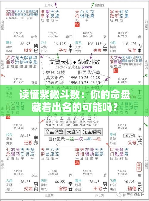 读懂紫微斗数：你的命盘藏着出名的可能吗？
