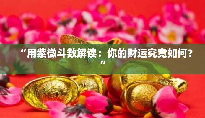 “用紫微斗数解读：你的财运究竟如何？”