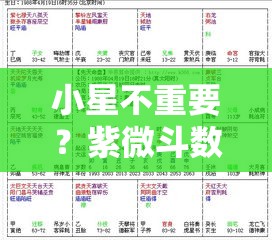 小星不重要？紫微斗数这些小角色可别忽略