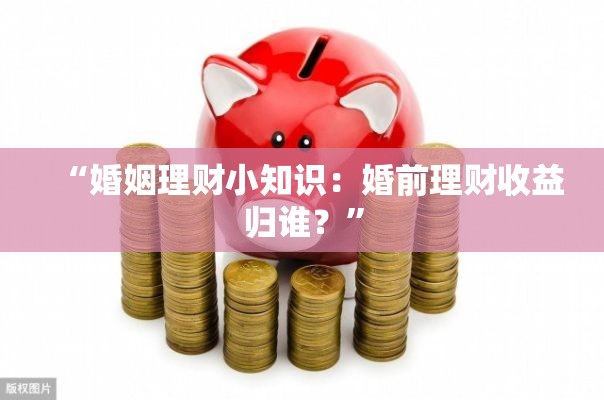 “婚姻理财小知识：婚前理财收益归谁？”