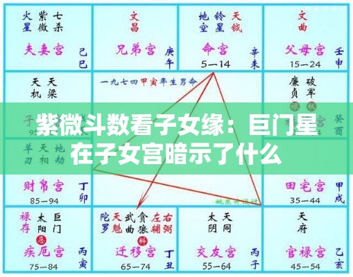 紫微斗数看子女缘：巨门星在子女宫暗示了什么