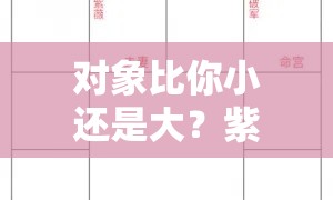 对象比你小还是大？紫微斗数里的年龄差秘密