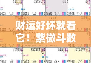 财运好坏就看它！紫微斗数财帛宫大运指南