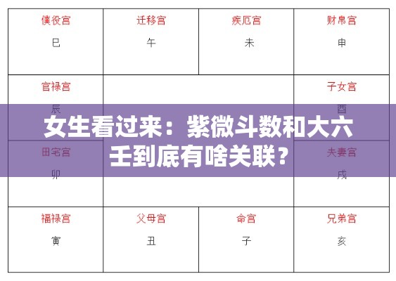 女生看过来：紫微斗数和大六壬到底有啥关联？