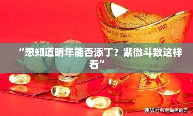 “想知道明年能否添丁？紫微斗数这样看”