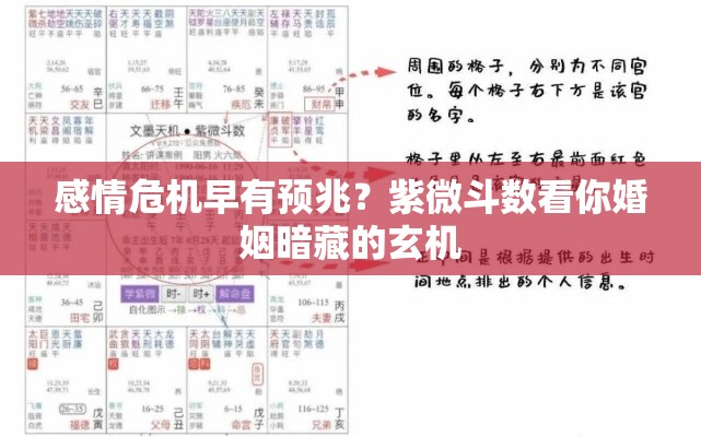 感情危机早有预兆？紫微斗数看你婚姻暗藏的玄机
