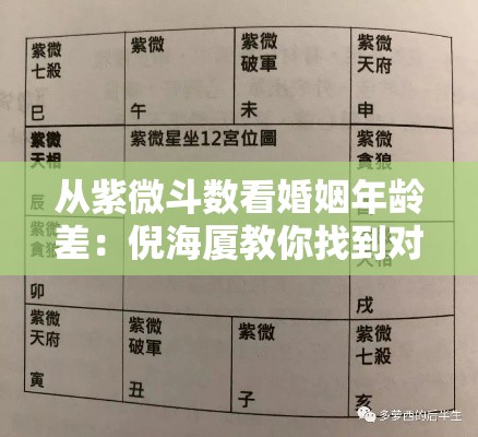 从紫微斗数看婚姻年龄差：倪海厦教你找到对的人