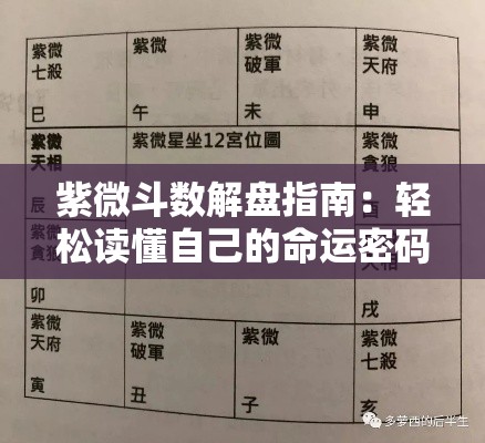 紫微斗数解盘指南：轻松读懂自己的命运密码