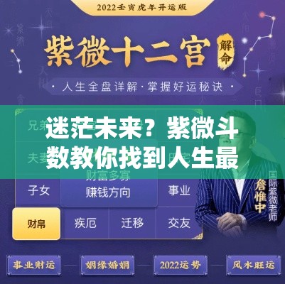 迷茫未来？紫微斗数教你找到人生最佳赛道