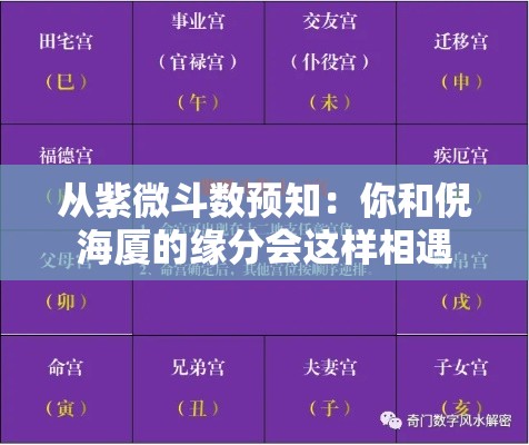从紫微斗数预知：你和倪海厦的缘分会这样相遇