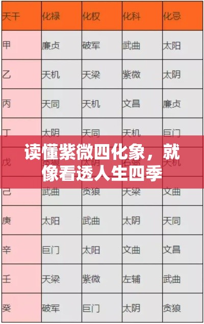 读懂紫微四化象，就像看透人生四季