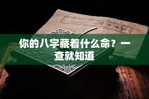 你的八字藏着什么命？一查就知道