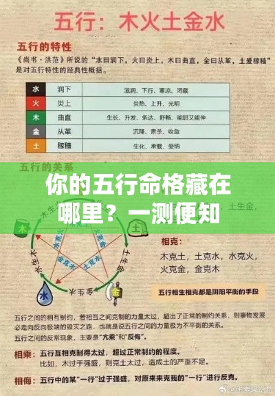 你的五行命格藏在哪里？一测便知